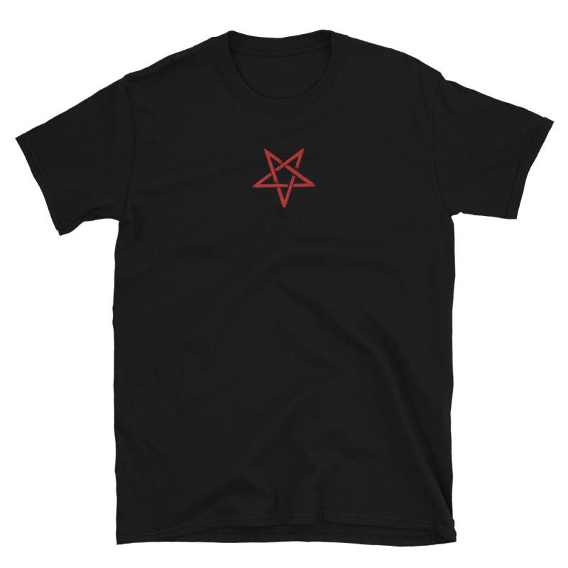 Pentagramm Shirt bestickt